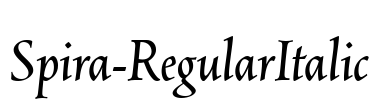 Spira-RegularItalic Font Image