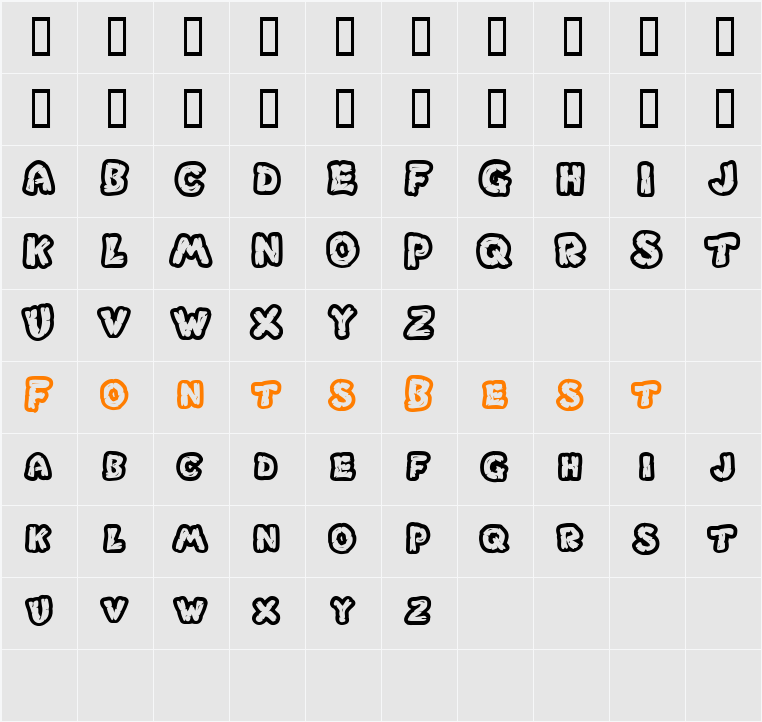 JI-Slants Character Map