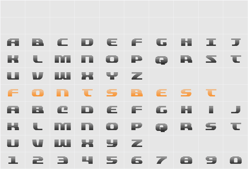 Quickening Gradient Character Map