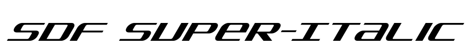 SDF Super-Italic Font Image