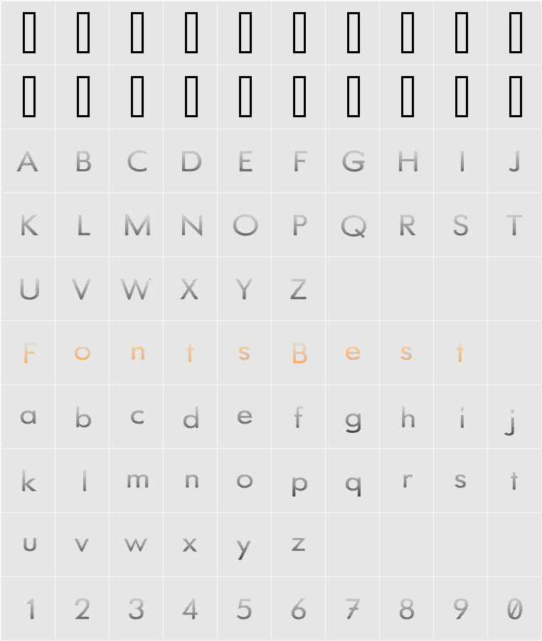 Knurled Grips Character Map