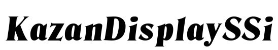 KazanDisplaySSi Font Image