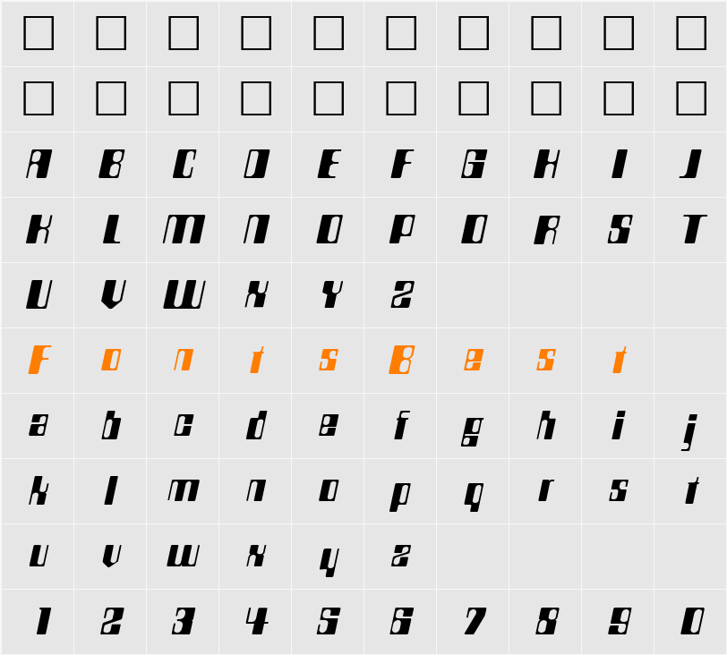 Compstyle Character Map