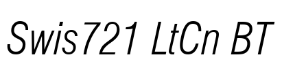 Swis721 LtCn BT Font Image