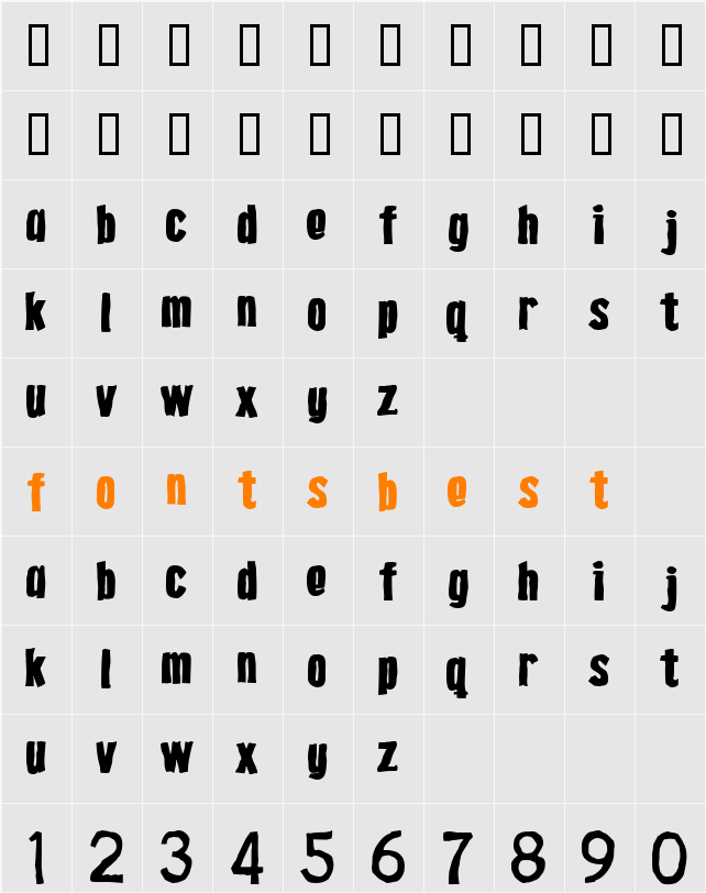 Gasoline Character Map