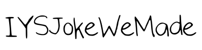 IYSJokeWeMade Font Image