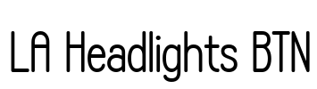 LA Headlights BTN Font Image