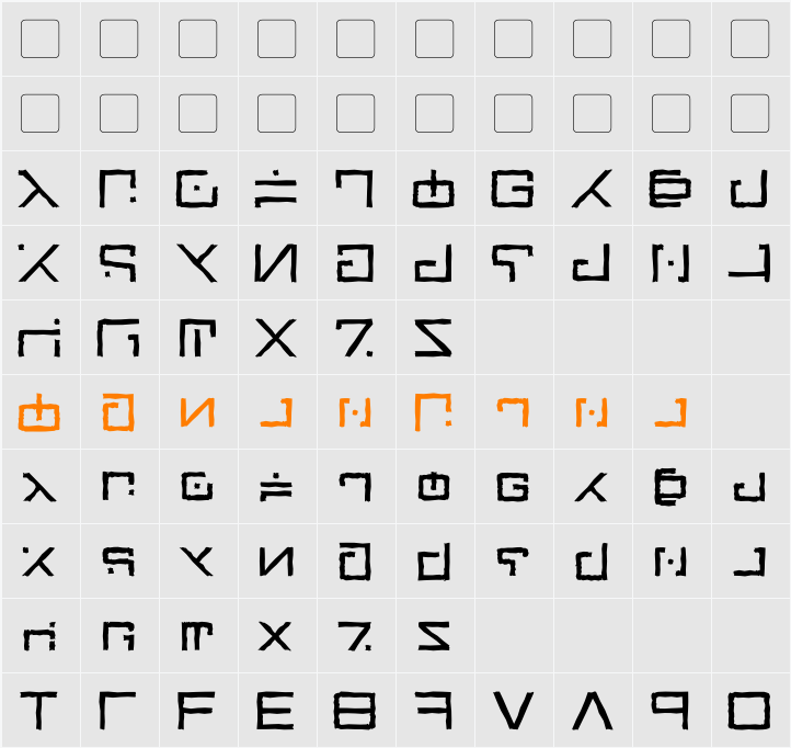 Green Martian Distressed Character Map