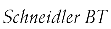 Schneidler BT Font Image
