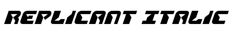 Replicant Italic Font Image