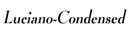 Luciano-Condensed Font Image
