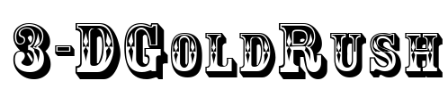 3-DGoldRush Font Image