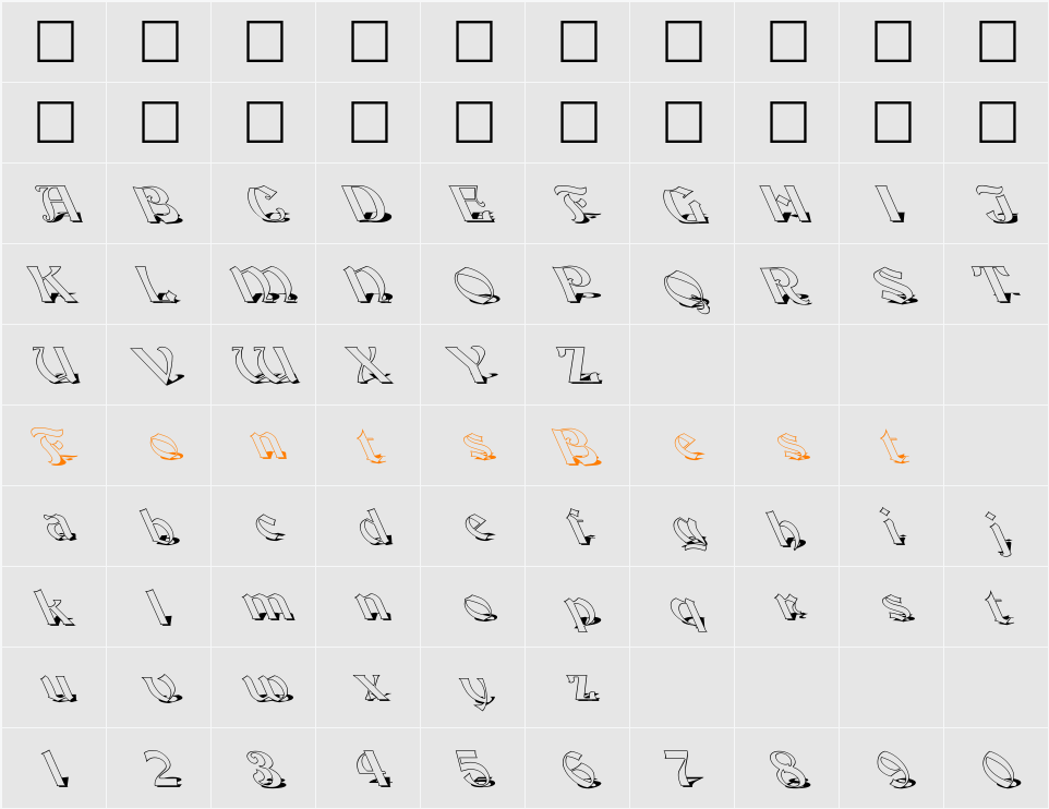 FZ JAZZY 19 SHADOW LEFTY Character Map