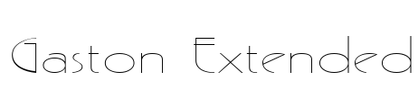 Gaston Extended Font Image