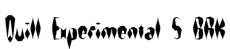 Quill Experimental S BRK Font Image