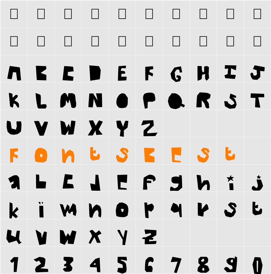thick Character Map