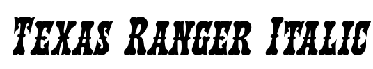 Texas Ranger Italic Font Image
