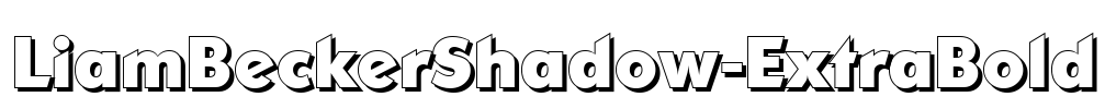 LiamBeckerShadow-ExtraBold Font Image