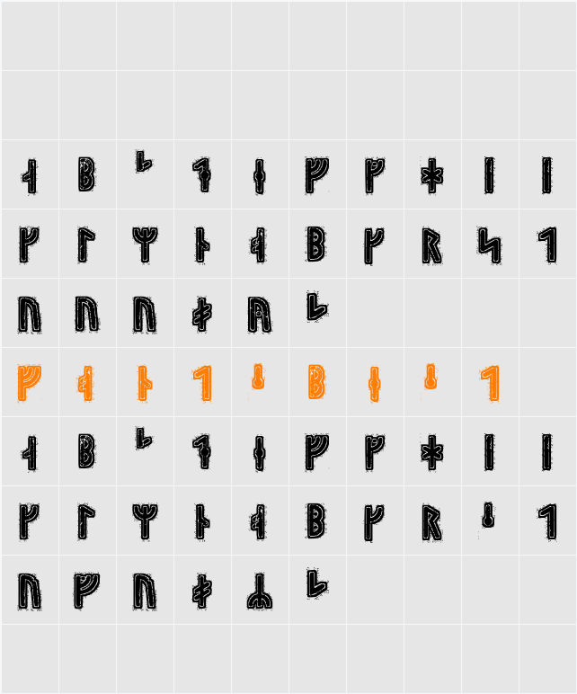 Hyrrokkin Runic Character Map