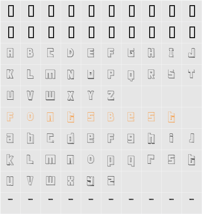 FT ScandinavianTitan2 Character Map