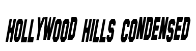 Hollywood Hills Condensed Font Image