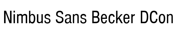 Nimbus Sans Becker DCon Font Image