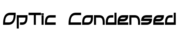 OpTic Condensed Font Image