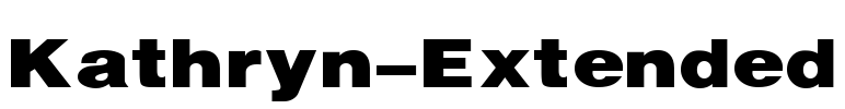 Kathryn-Extended Font Image