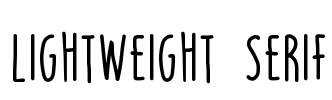 LIGHTWEIGHT SERIF Font Image