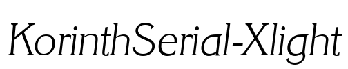 KorinthSerial-Xlight Font Image