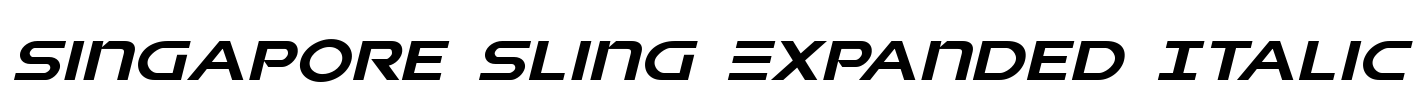 Singapore Sling Expanded Italic Font Image