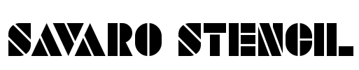SAVARO STENCIL Font Image