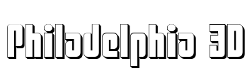 Philadelphia 3D Font Image