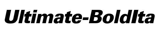 Ultimate-BoldIta Font Image