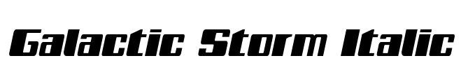 Galactic Storm Italic