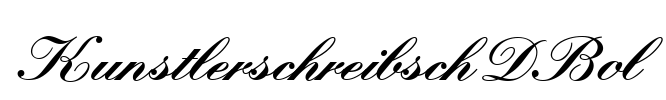 KunstlerschreibschDBol Font Image