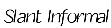Slant Informal Font Image