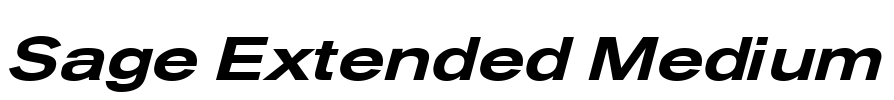Sage Extended Medium Font Image