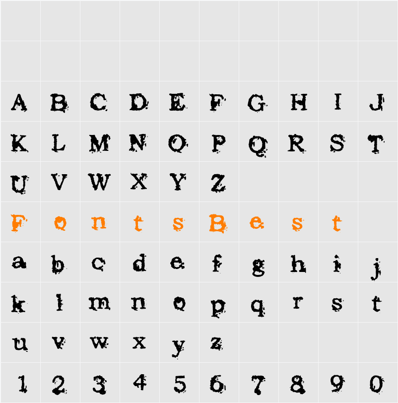 Struck Dead Character Map