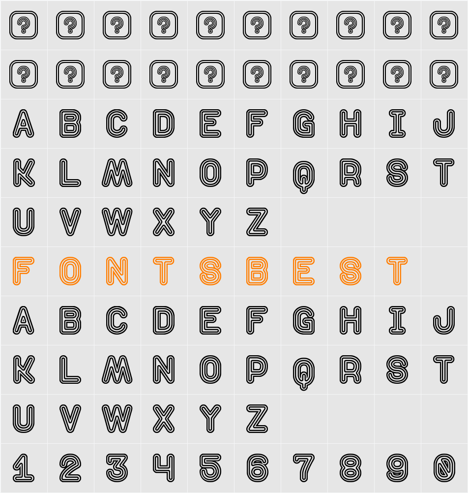 Discoteque St Character Map