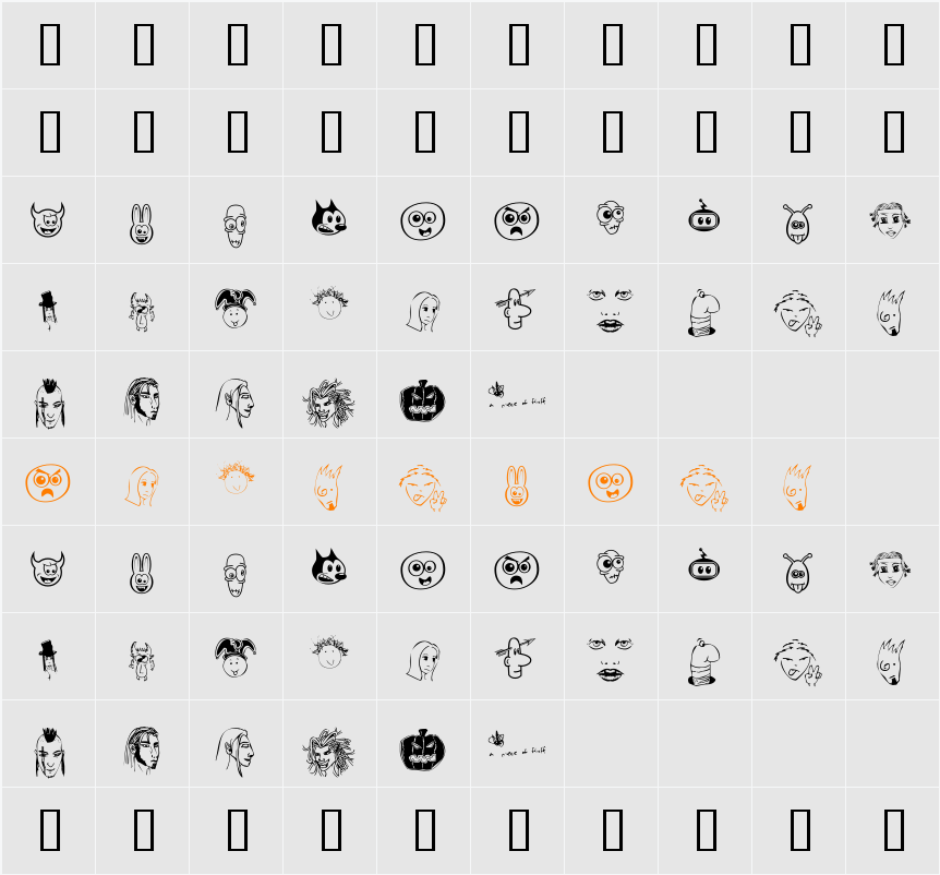 Fred Character Map