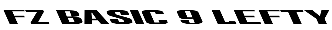 FZ BASIC 9 LEFTY Font Image