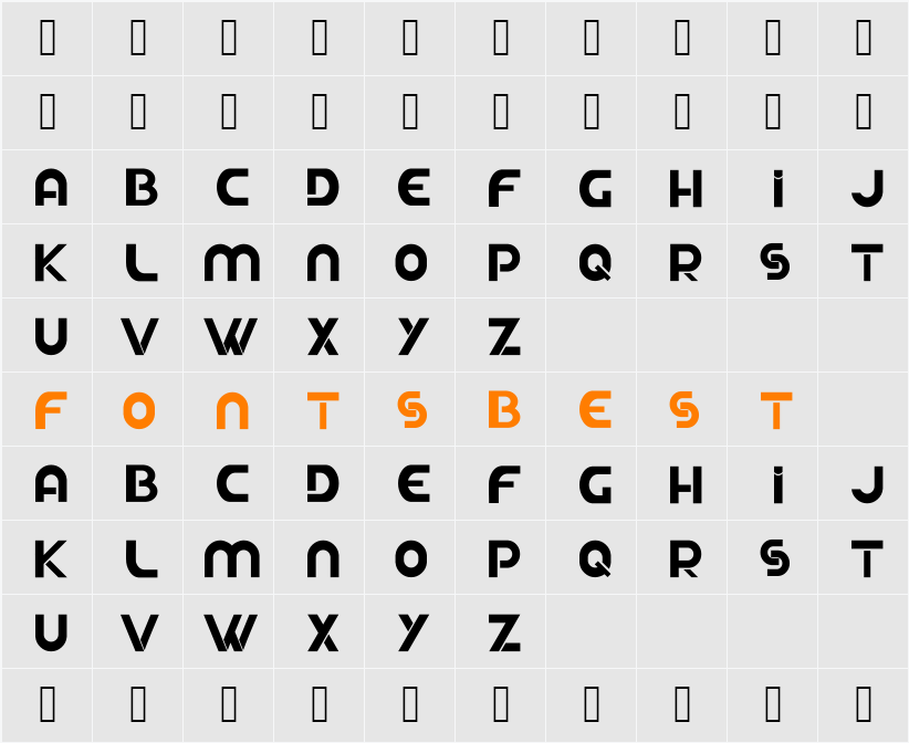 WS Elef Character Map