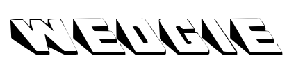 Wedgie Font Image