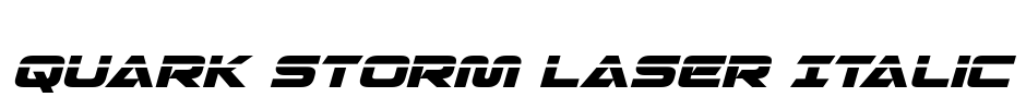 Quark Storm Laser Italic Font Image