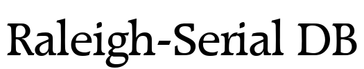 Raleigh-Serial DB Font Image