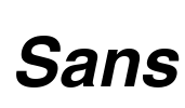 Sans Font Image