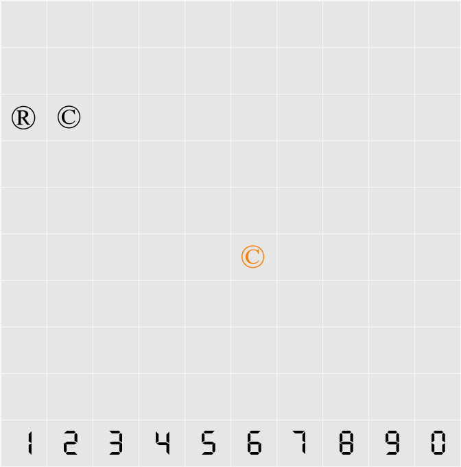 300-CAI978 Character Map
