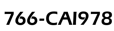 766-CAI978 Font Image