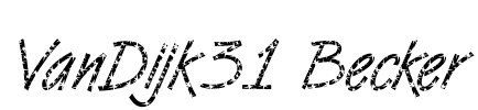 VanDijk31 Becker Font Image
